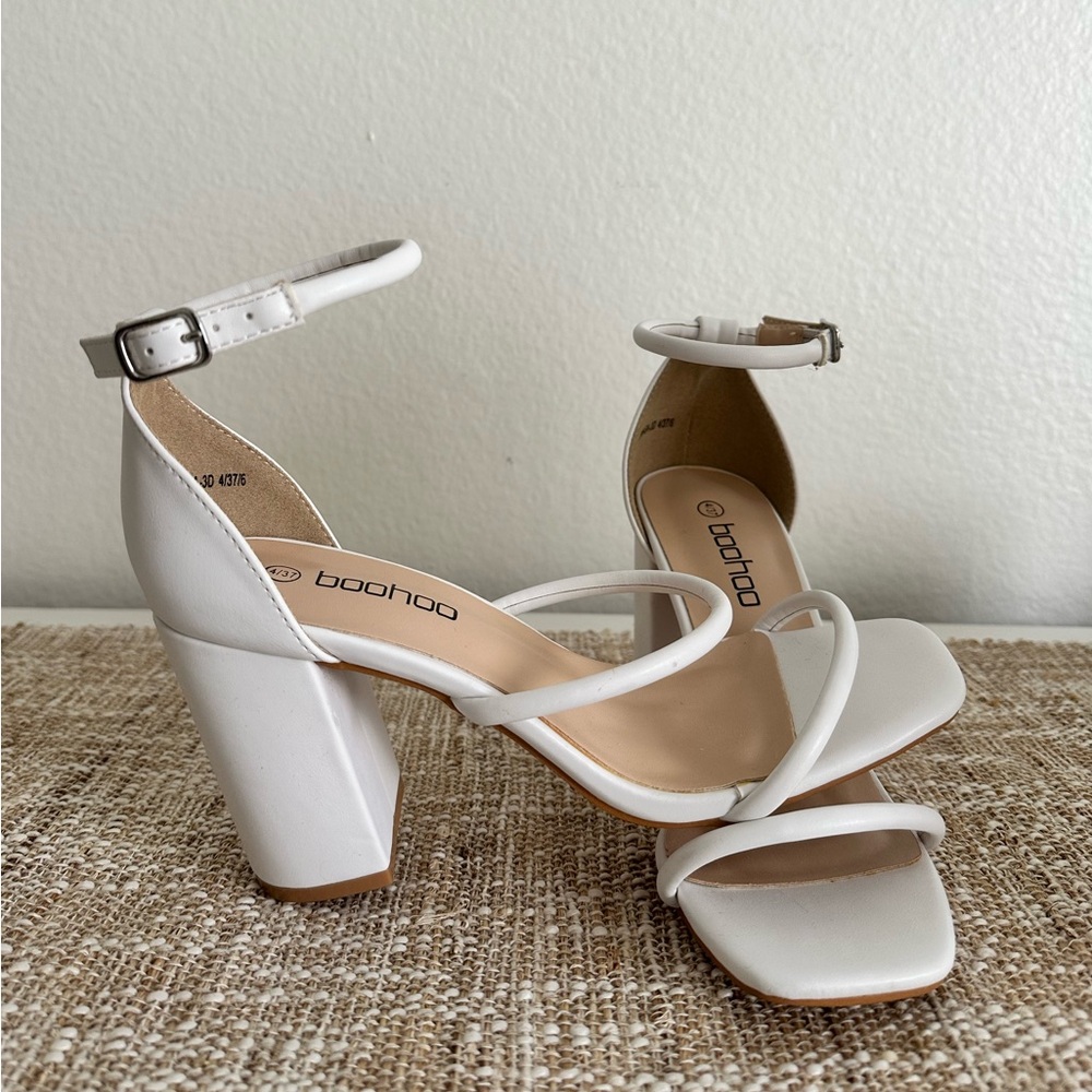 Bridal Open Toe Block Heels